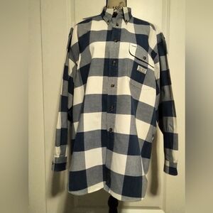 Tommy Hilfiger Button Down Blue & White Checkered Men's Shirt